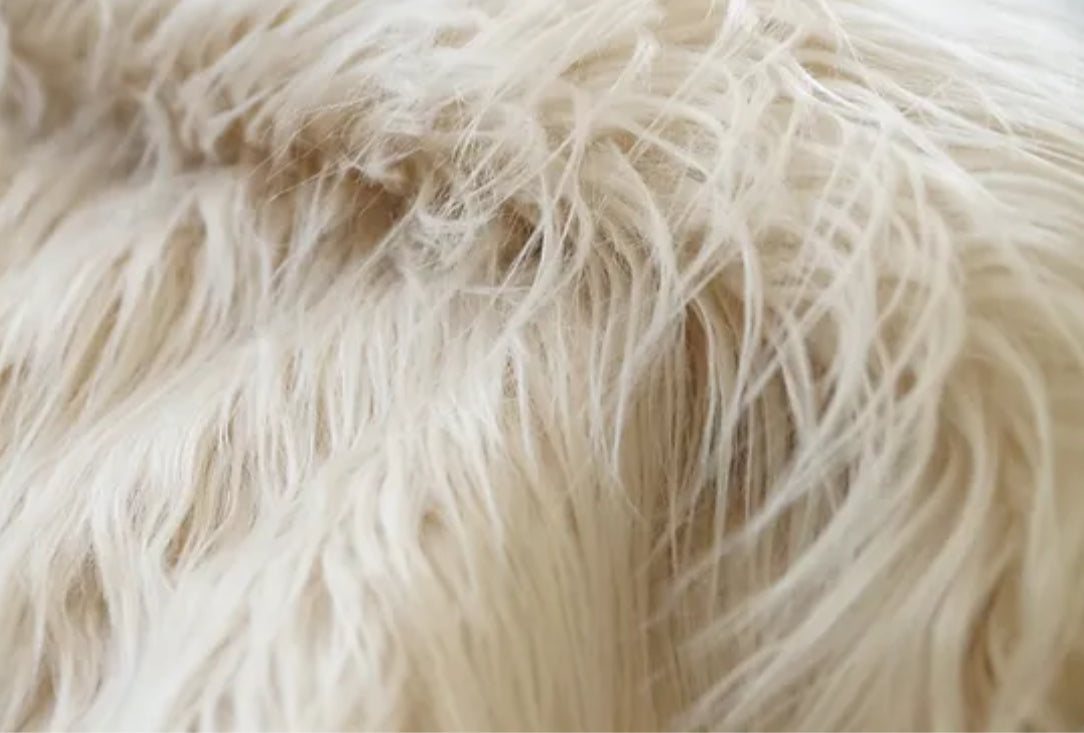 Faux Fur - Cream” Sold By Yard