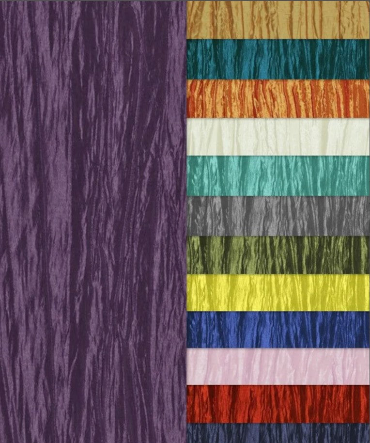 Crushed Taffeta Fabric - Royal Blue - 54" Width Sold by The Yard Creased Clothing Decorations Crafts