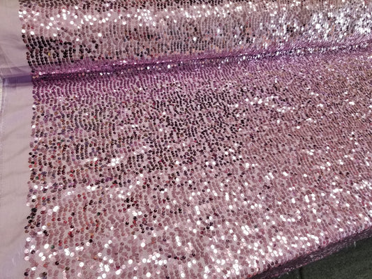 Lavender Sequins Taffeta Fabric by the Yard - Embroidery Sequin On a Taffeta 58/60”For Tablecloths/Runners/Curtains