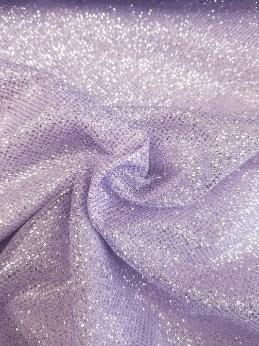 Glitter Lavender Deluxe Nylon Spandex Lurex Fabric