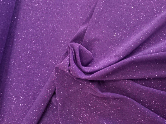 Glitter Purple Deluxe Nylon Spandex Lurex Fabric