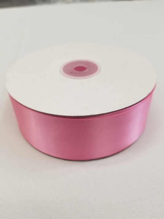 Pink Double Faced Satin Ribbon, 1-1/2-inch, 50 yard per roll