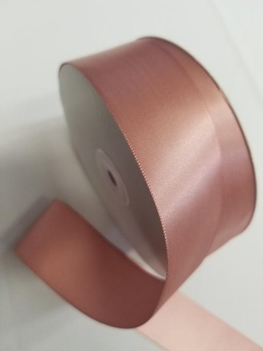 Dusty Rose Double Faced Satin Ribbon, 1-1/2-inch, 50 yard per roll