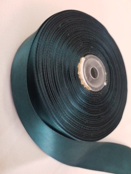 Teal Double Faced Satin Ribbon, 1-1/2-inch, 50 yard per roll