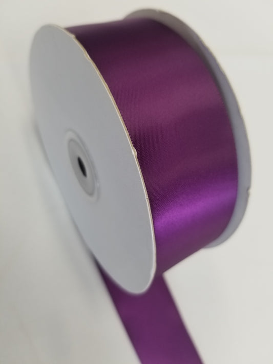 Eggplant Double Faced Satin Ribbon, 1-1/2-inch, 50 yard per roll