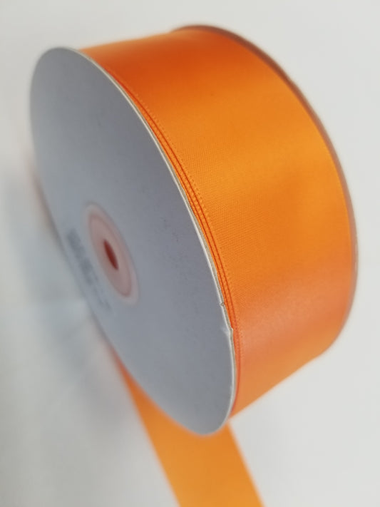 Orange Double Faced Satin Ribbon, 1-1/2-inch, 50 yard per roll