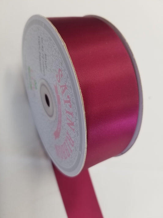 Magenta Double Faced Satin Ribbon, 1-1/2-inch, 50 yard per roll