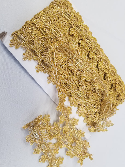 Gold ribbon braid 10mm | 20mm, gold metallic thread braid, gold embroidery trim, Moroccan Sfifa, lace, ethnic vintage haberdashery 15 yards