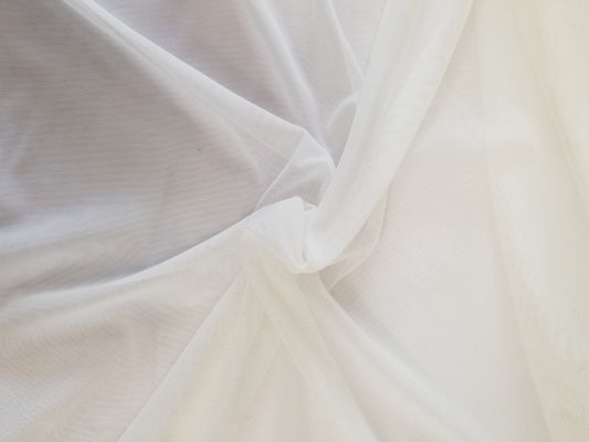 Ivory Power Mesh, 4-way Stretch, Nylon/Spandex 60" Wide, Sells by the Yard, Colors available.