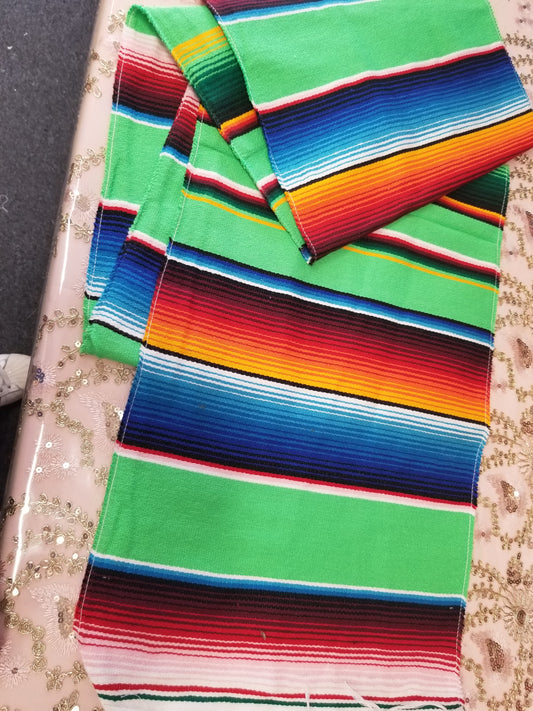 New Authentic  Serape 14" Wide by 84" Long - Cinco de Mayo Mexican Serape Cotton Table Runner