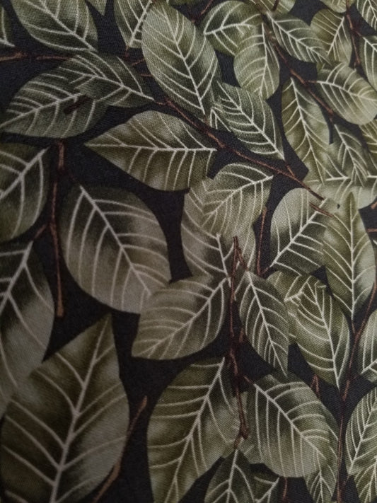 Leaf Nature 100% Cotton , Eco-print, Printed Cotton Fabric, Width 45"