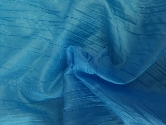 Crushed Taffeta Fabric - Turquoise - 54" Width Sold by The Yard Creased Clothing Decorations Crafts