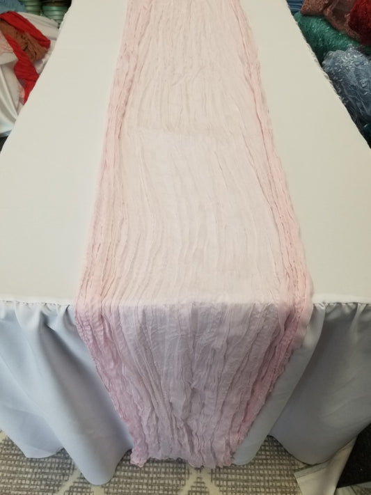 Baby Pink Hand dyed Wedding runner, Gauze centerpieces rustic runner, Cheesecloth Bridal shower runner, Boho decoration, Table cotton scrim