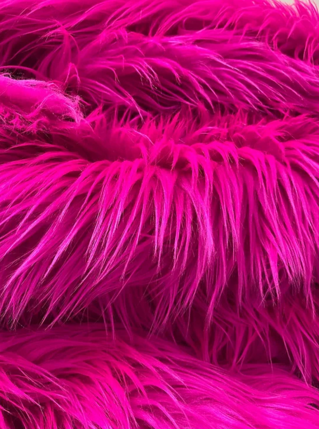 Fuchsia Long Pile Faux Fur “ Sold By Yard