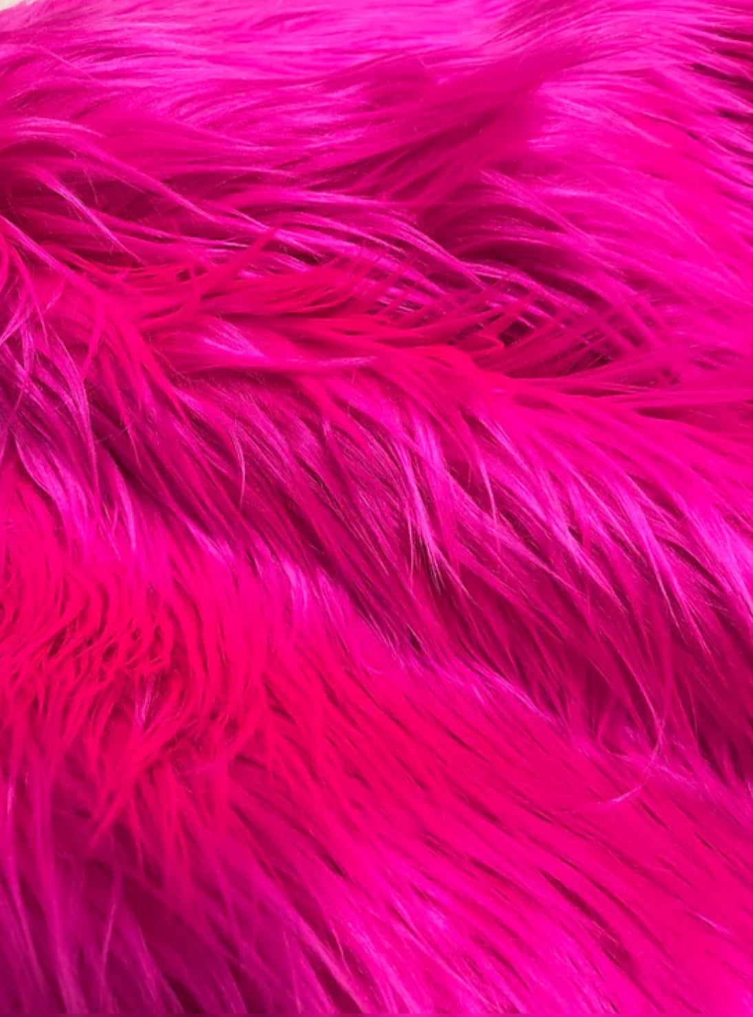 Fuchsia Long Pile Faux Fur “ Sold By Yard