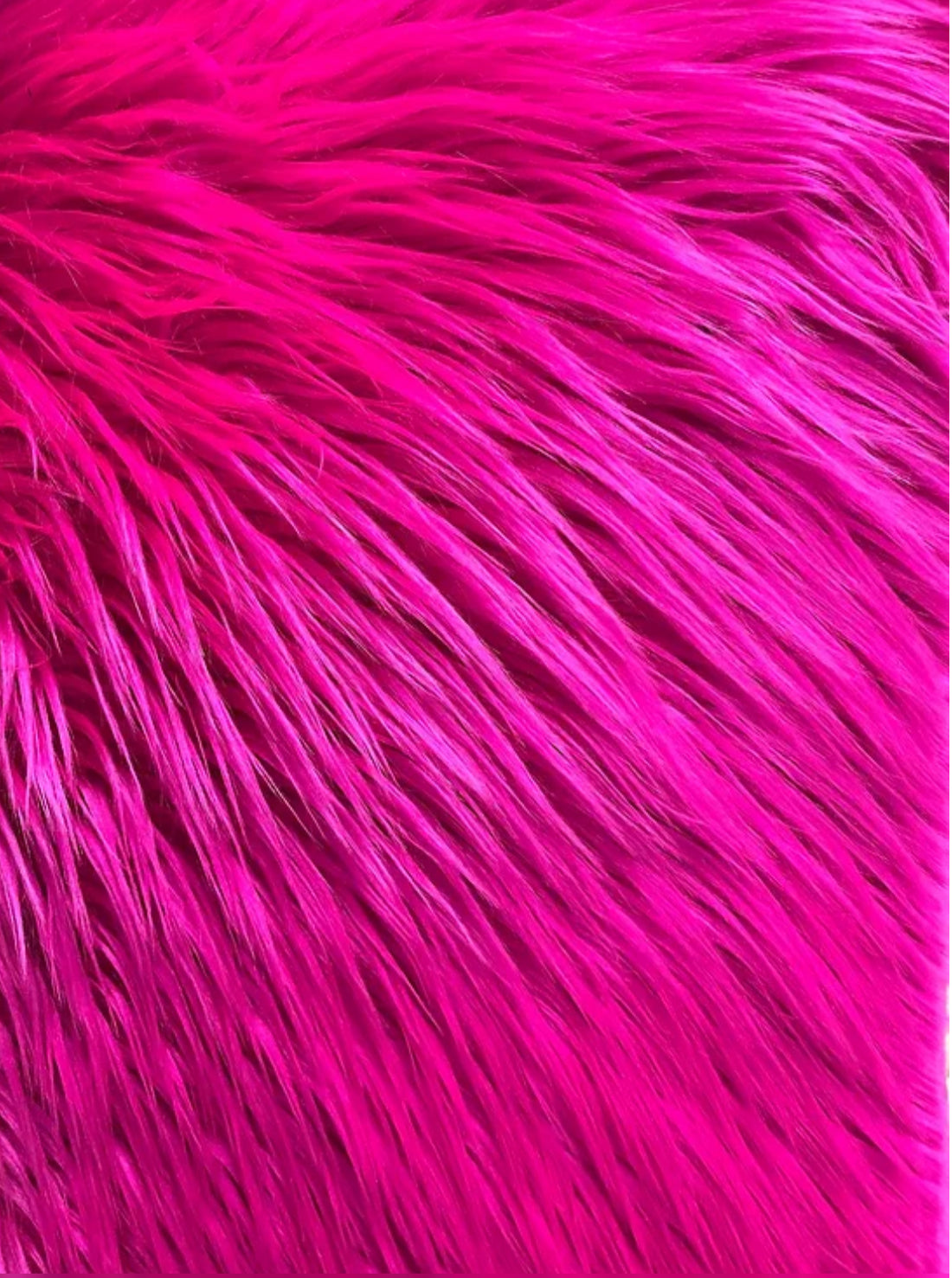 Fuchsia Long Pile Faux Fur “ Sold By Yard